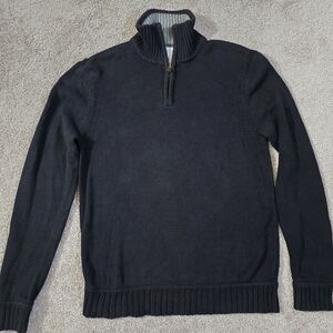 Aeropostale Sweater Quarter Zip Blue Cotton XXL